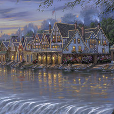 Схема вышивки «Домики»