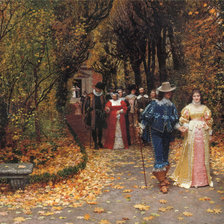 Схема вышивки «Королевская прогулка в парке»