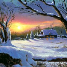 Схема вышивки «зима»