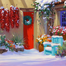 Схема вышивки «зима на юге»