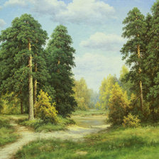 Схема вышивки «лето в дубовой роще»