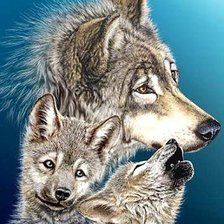 Схема вышивки «Волки»