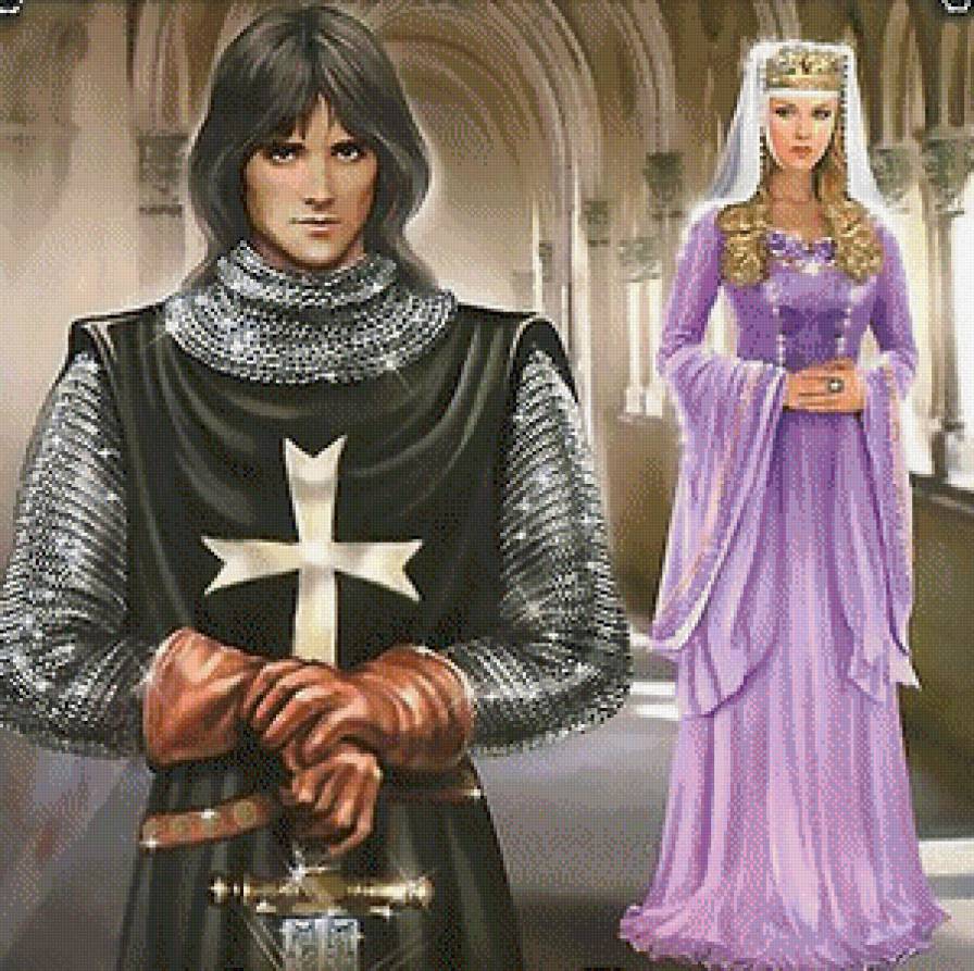 Рыцарь королевы - пара, девушка, королева, парень, англия, рыцарь, любовь - предпросмотр