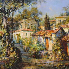 Схема вышивки «крымский дворик»