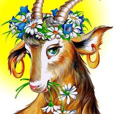 Схема вышивки «Козочка»