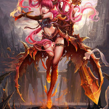 Схема вышивки «Огненная  девушка»