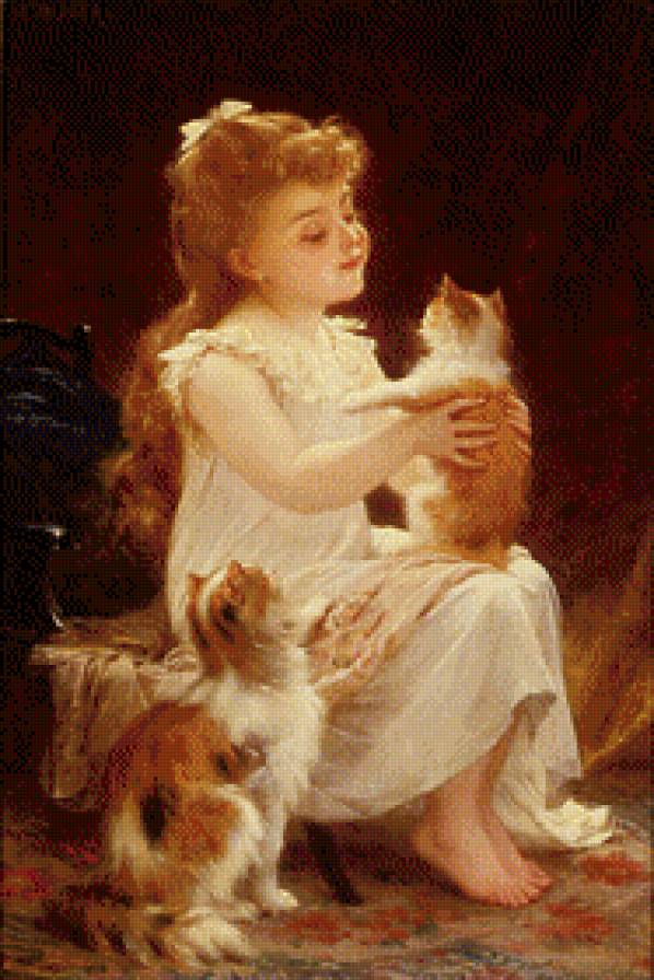 художник Emile Munier - люди, картина - предпросмотр
