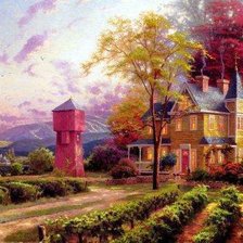 Схема вышивки «Дом»