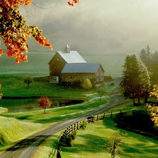 Схема вышивки «Сельская местность»