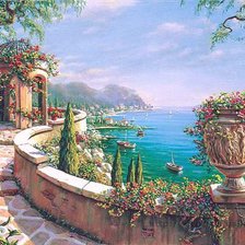 Схема вышивки «пейзаж»