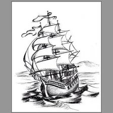 Схема вышивки «парусник»