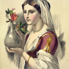 Схема вышивки «Девушка»