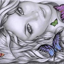 Схема вышивки «Девушка»