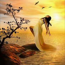 Схема вышивки «Девушка»