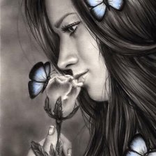 Схема вышивки «Девушка»