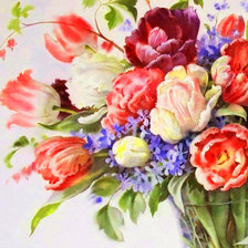 Схема вышивки «Весенние цветы»