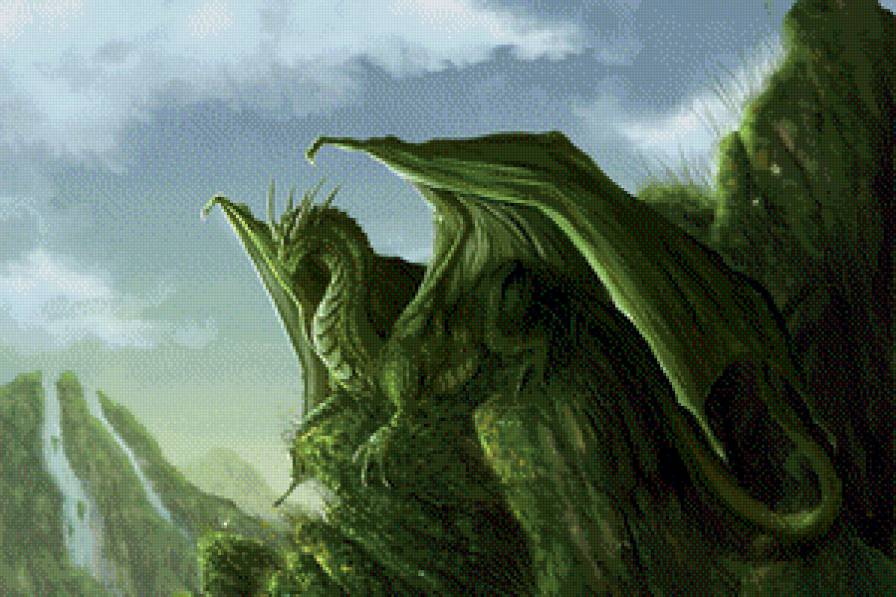 Дракон - горы, дракон - предпросмотр