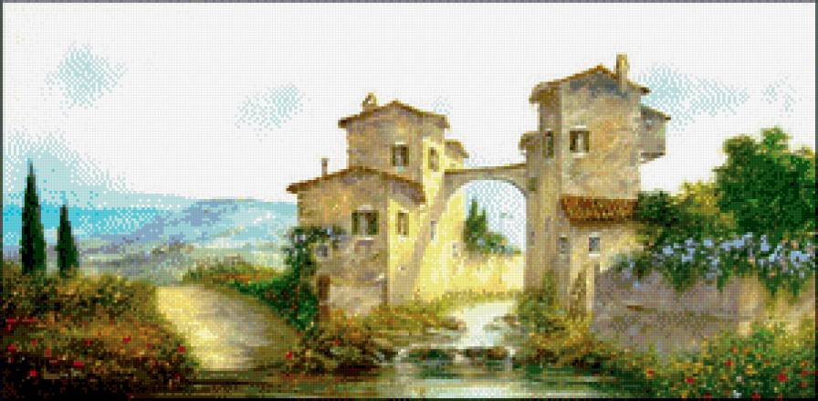 итальянский пейзаж - италия, пейзаж - предпросмотр