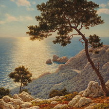 Схема вышивки «лазурный берег»