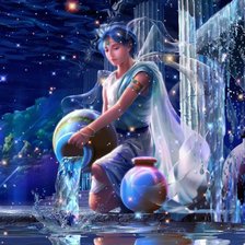 Схема вышивки «Жрица в храме водолея»