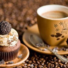 Схема вышивки «Кофе с шоколадным кексом»