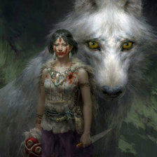 Схема вышивки «Волк»