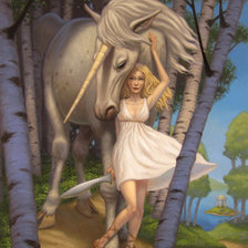 Схема вышивки «единорог»