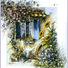 Схема вышивки «дворик»