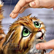 Схема вышивки «котёнок»