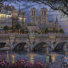 Схема вышивки «вечерний париж»