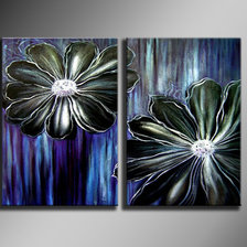 Схема вышивки «Цветы диптих»