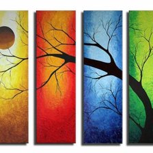 Схема вышивки «Дерево триптих»