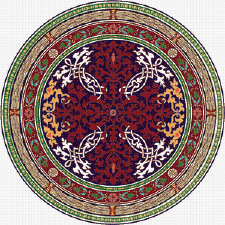 восточный орнамент на подушку - графика, восток, орнамент, подушка - предпросмотр