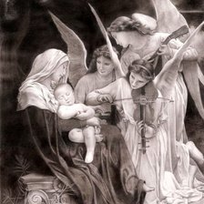 Схема вышивки «Картина художника карандашом»