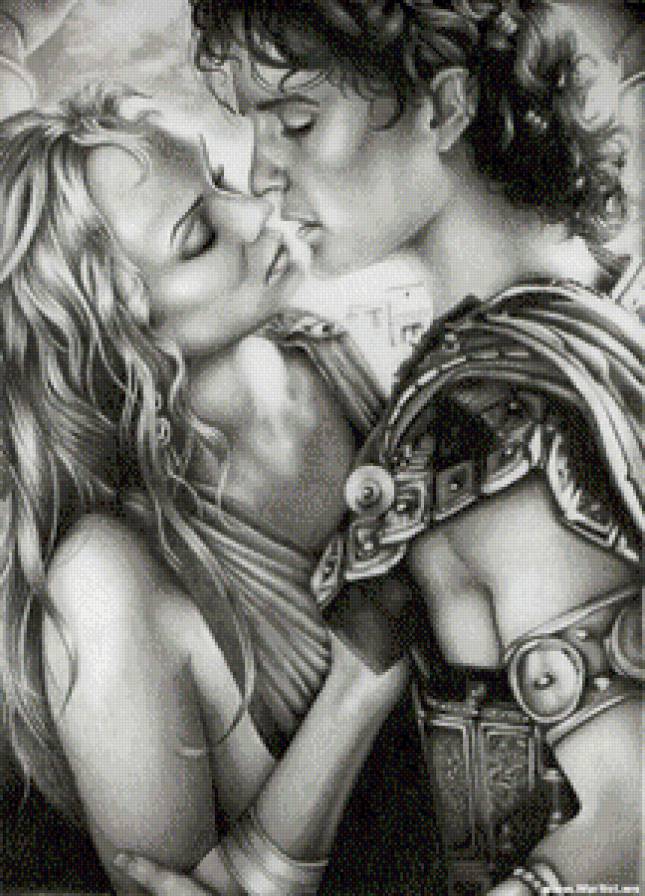 Картина художника карандашом - люди, картина - предпросмотр