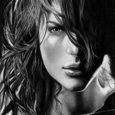 Схема вышивки «Картина художника карандашом»