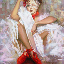 Схема вышивки «балерина»