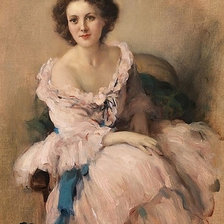 Схема вышивки «дама»