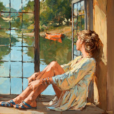 Схема вышивки «девушка»