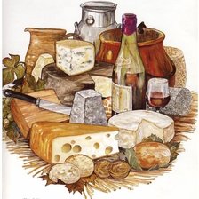 Схема вышивки «Tabla de quesos»