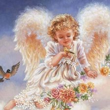 Схема вышивки «Нежный ангелочек»