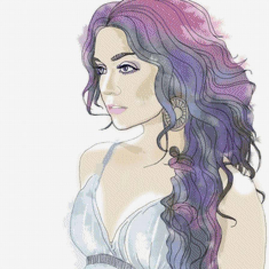 девушка - рисунок, девушка - предпросмотр