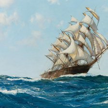 Схема вышивки «парусник»