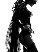 Схема вышивки «Cat Woman a 4 colores»