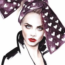 Схема вышивки «девушка»