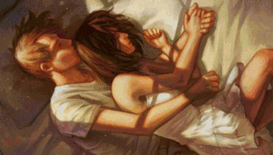 Влюбленные - любовь, пара, парень, сон, девушка - предпросмотр