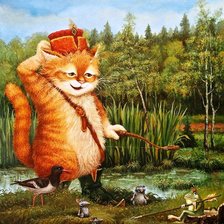 Схема вышивки «кошки»