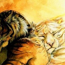 Схема вышивки «Тигры»