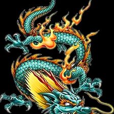Схема вышивки «Китайский дракон»