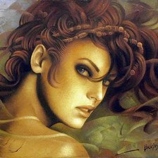 Схема вышивки «девушка»